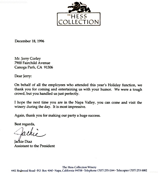 Testimonial from The Hess Collection Winery