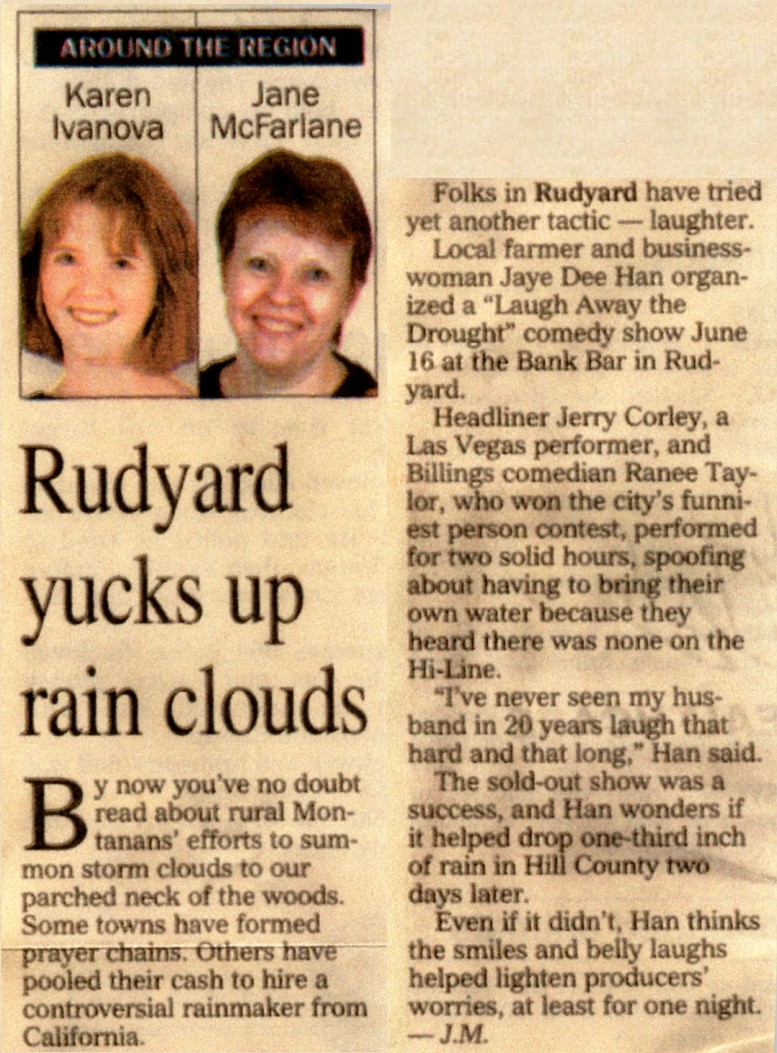 Article from Rudyard, MT